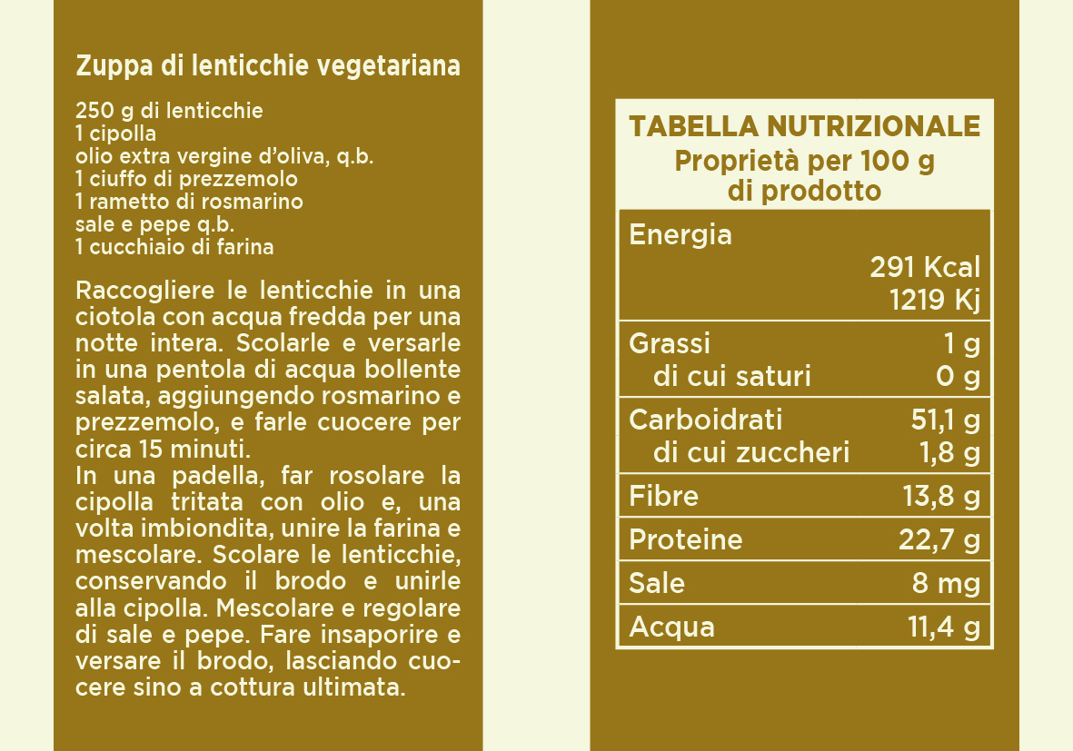 Agricola Locci: Etichette Lenticchie
