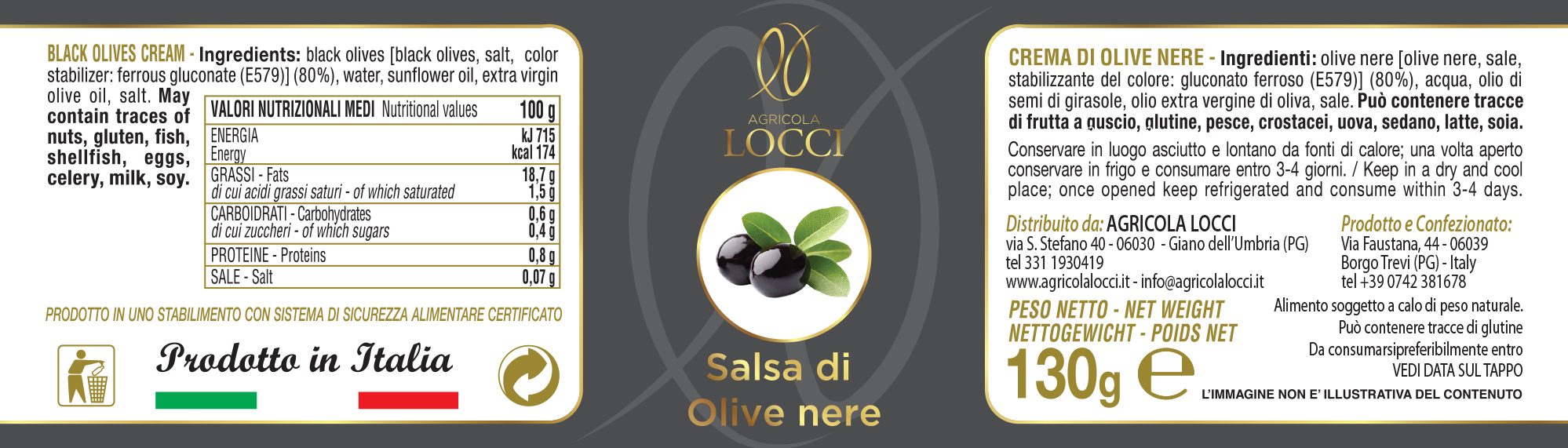 Agricola Locci: Etichette Olive Nere