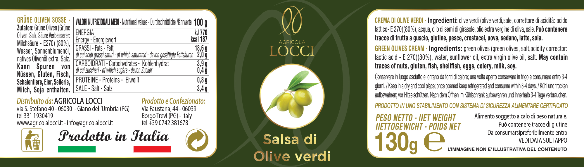 Agricola Locci: Etichette Olive Verdi