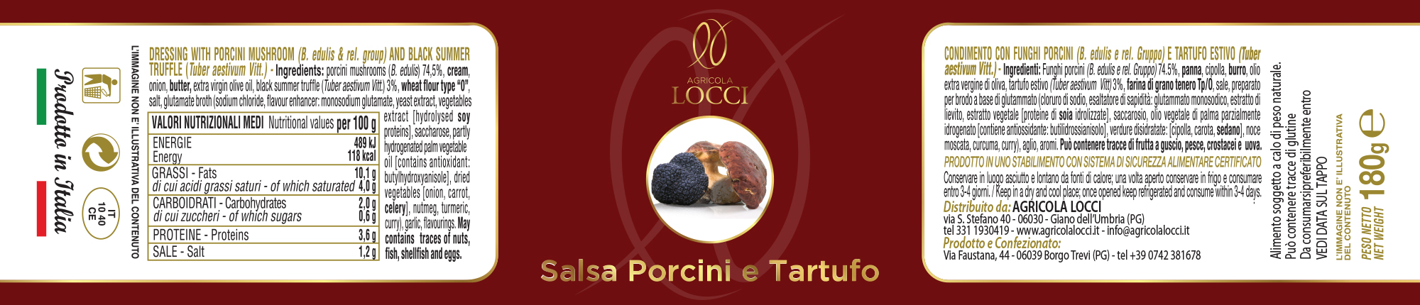 Agricola Locci: Etichette Porcini e Tartufo