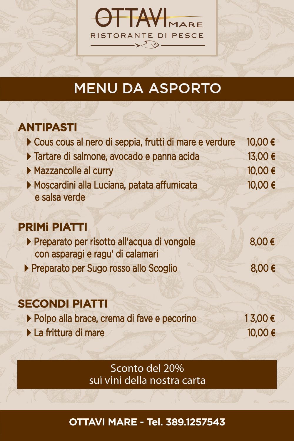 OTTAVI MARE: Volantino del ristorante Ottavi Mare<br>(Copyright Ottavi Mare)